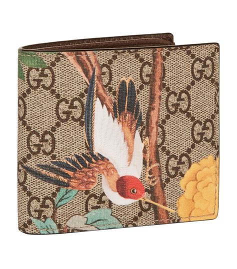 gucci wallet flower and bird print light blue|Gucci accessory collection wallet.